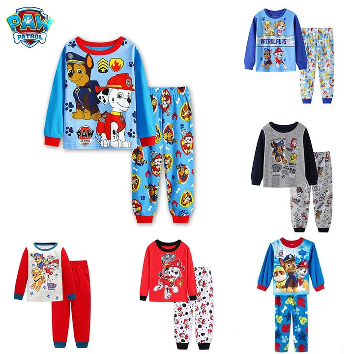 Conjunto de Pijamas Infantil Patrulha Canina (2 peças) – Personagens Marshall, Chase e Rubble