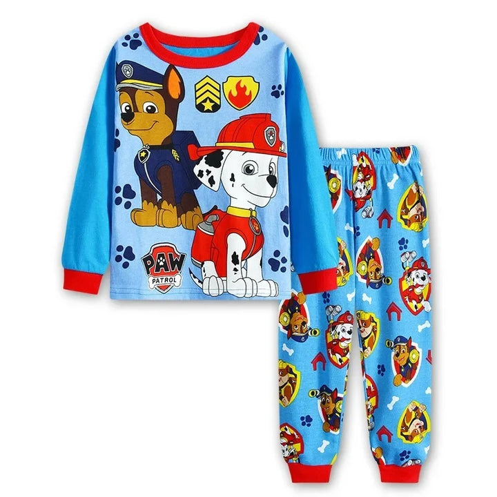 Conjunto de Pijamas Infantil Patrulha Canina (2 peças) – Personagens Marshall, Chase e Rubble