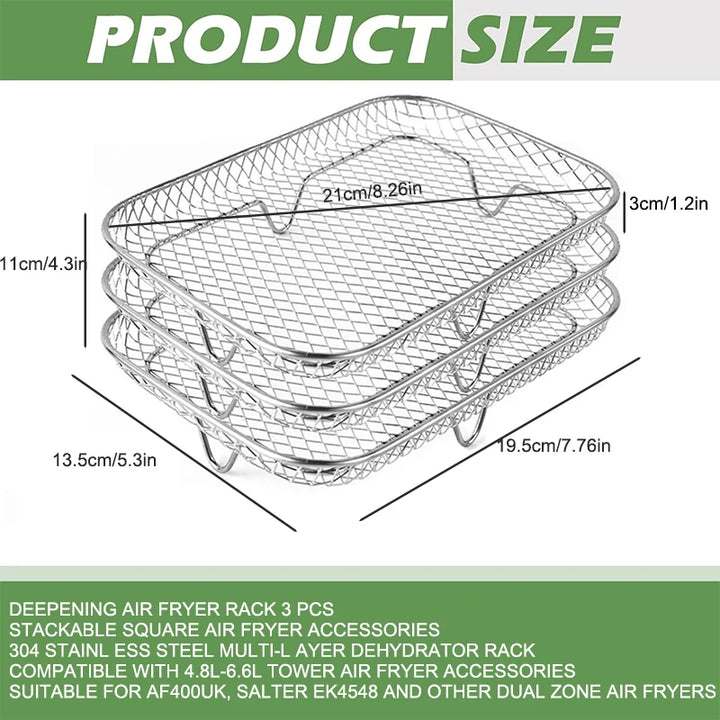 Grade de 3 Camadas para Air Fryer