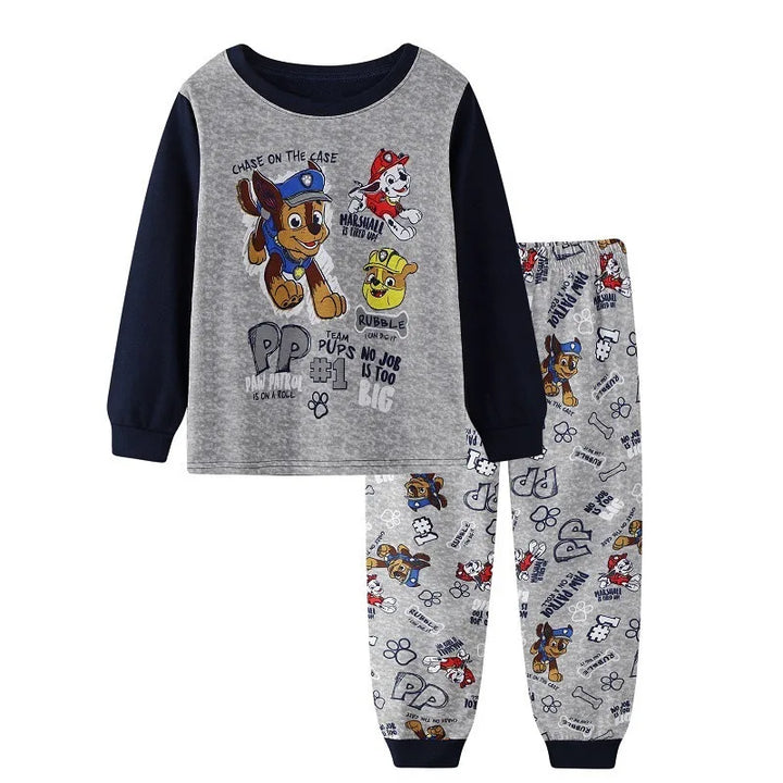 Conjunto de Pijamas Infantil Patrulha Canina (2 peças) – Personagens Marshall, Chase e Rubble