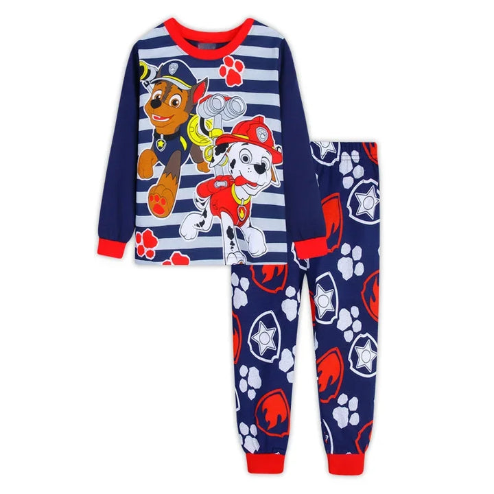 Conjunto de Pijamas Infantil Patrulha Canina (2 peças) – Personagens Marshall, Chase e Rubble