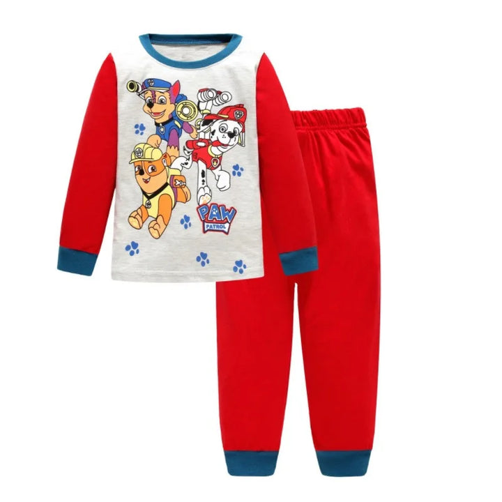 Conjunto de Pijamas Infantil Patrulha Canina (2 peças) – Personagens Marshall, Chase e Rubble