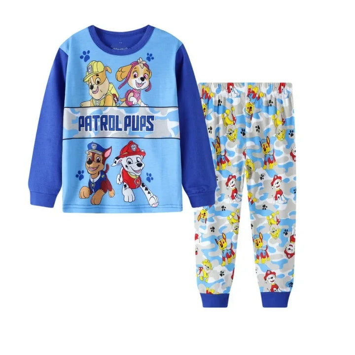 Conjunto de Pijamas Infantil Patrulha Canina (2 peças) – Personagens Marshall, Chase e Rubble